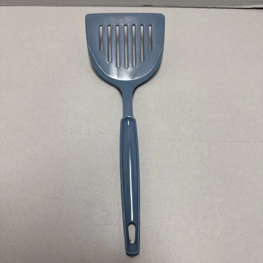 VTG Ekco Spatula Nylon Wide Slotted  Turner Blue Lightweight USA